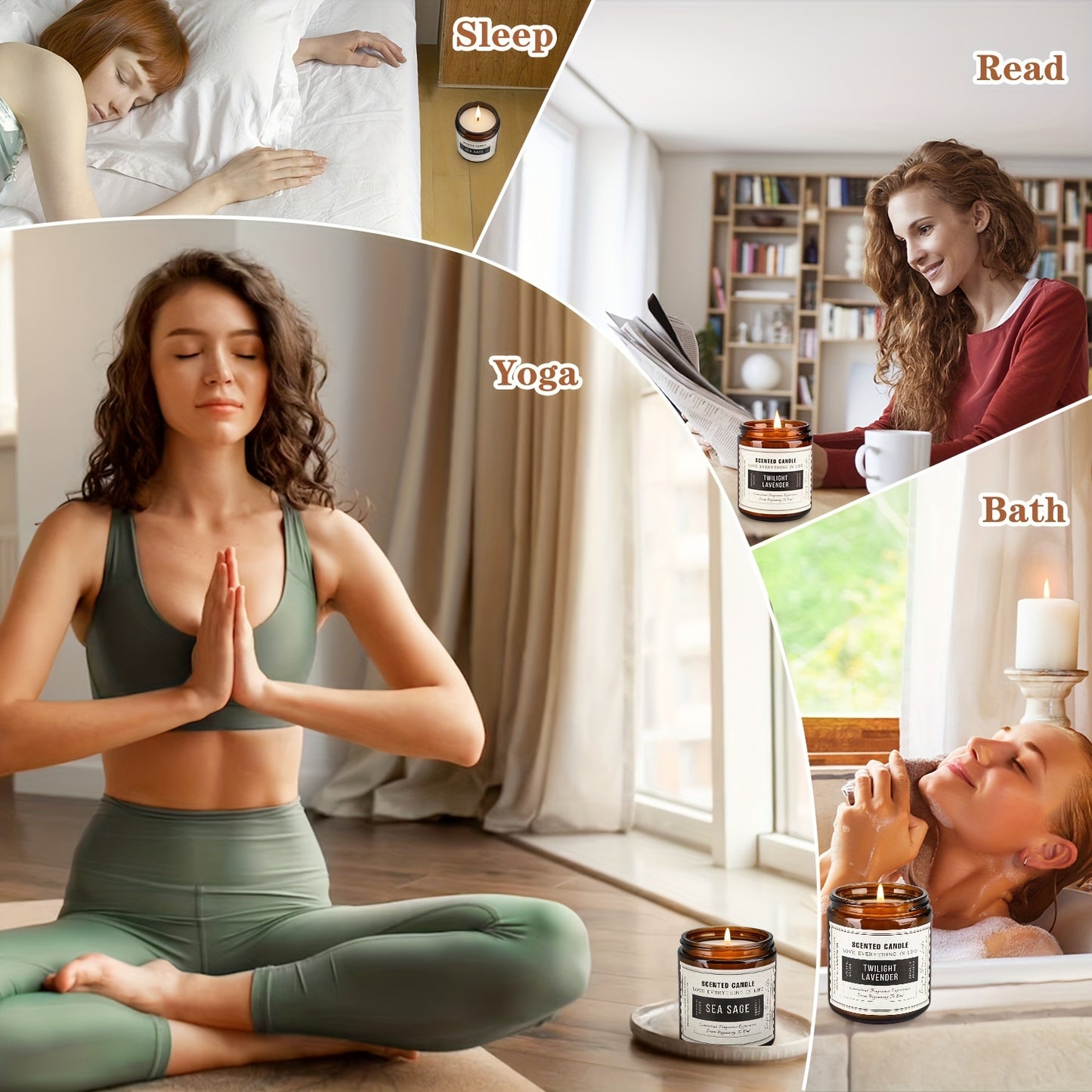 4-Pack Aromatherapy Soy Candle Set