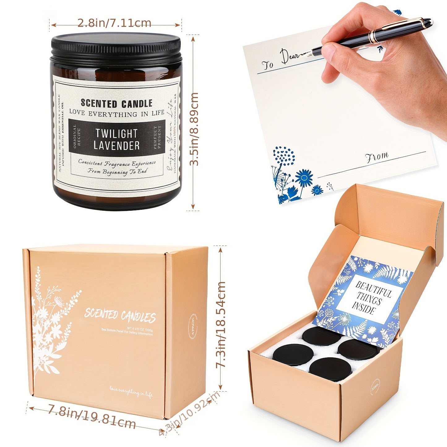 4-Pack Aromatherapy Soy Candle Set