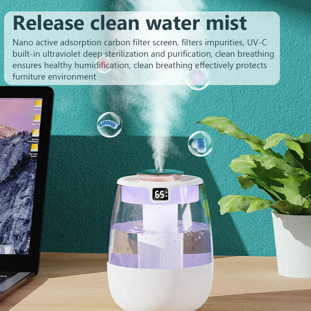 Double Spray Air Humidifier & Aroma Diffuser