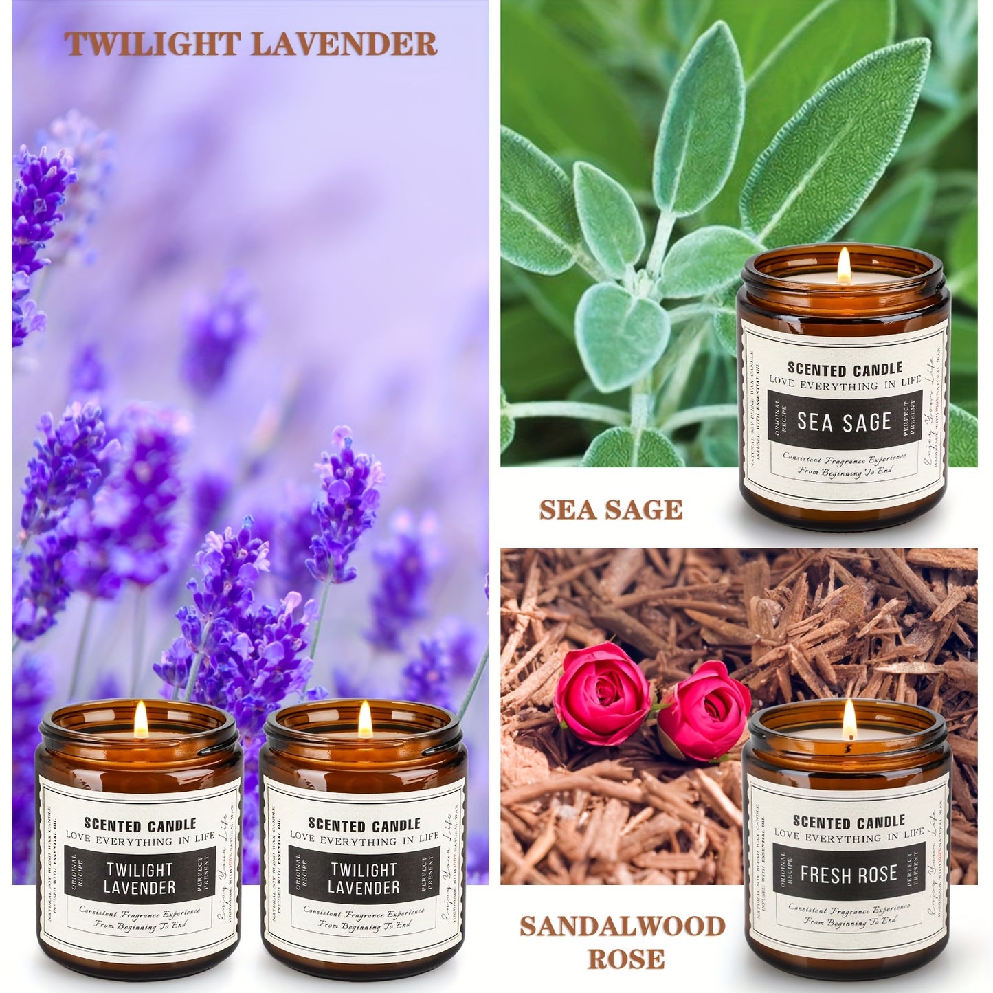 4-Pack Aromatherapy Soy Candle Set