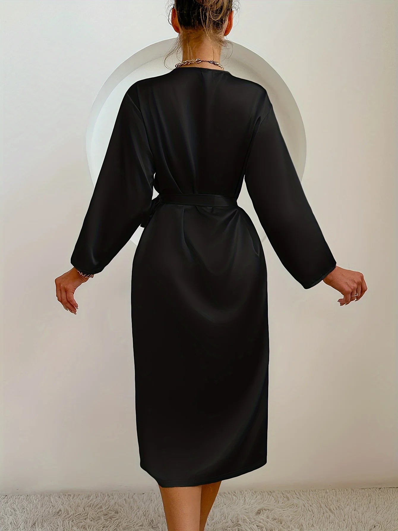Elegant Satin Belted Robe