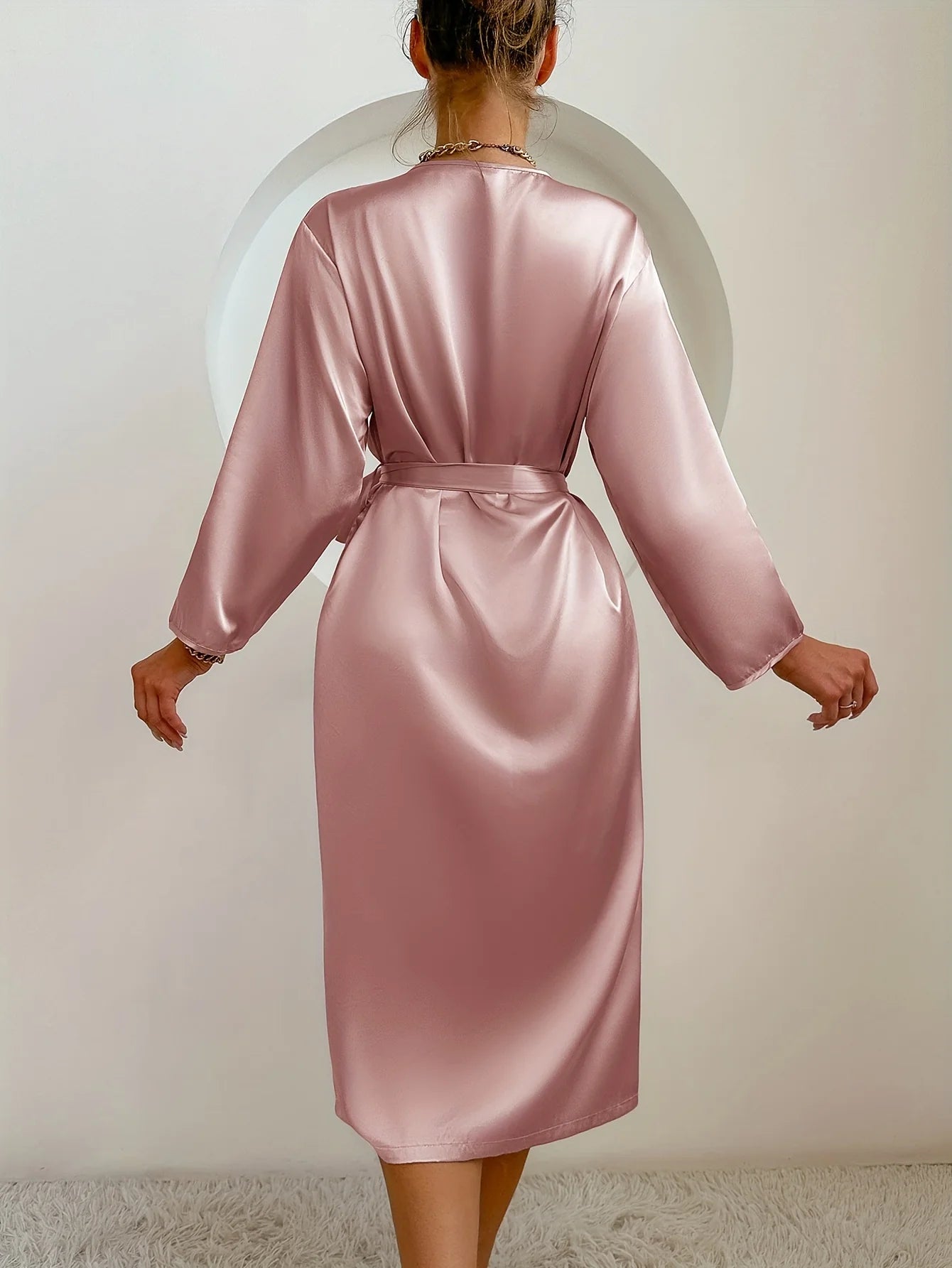 Elegant Satin Belted Robe