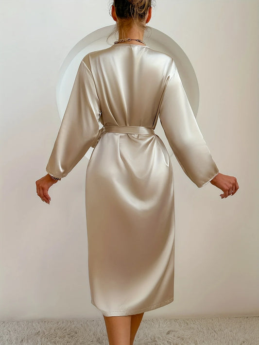 Elegant Satin Belted Robe